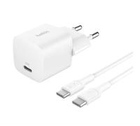 Belkin Caricatore USB-C da 25 W con cavo tipo C da 60 W (1 metro), ricarica rapida USBC PD 3.0 con PPS per Apple iPhone 16 Series, iPad Pro, Samsung Galaxy S25, Nintendo Switch e altri, bianco