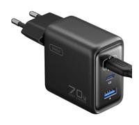 Caricatore da parete INIU Leopard 70W GaN Ultra Compatto 2x USB-C 1x USB-A Nero