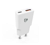 Caricatore da parete Nedis WCHA20WT 20W GaN USB USB-C Power Delivery Bianco