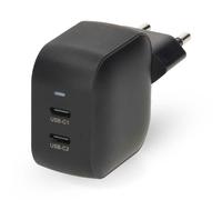 Caricatore da parete Nedis WGCHA35WBK GaN USB-C 35 W 2 Porte Nero