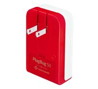 Caricatore da parete PlugBug 50W localizzabile con 2 porte USB-C e adattatori