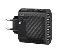Caricatore da parete USB | 48 W USB 6 porte C Adattatore di blocco di ricarica da parete per computer portatile - Blocco di ricarica per computer portatile da viaggio 3,5 A per telefoni cellulari