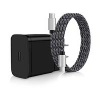 Caricatore da parete USB C da 25 W, compatibile con Motorola Moto Edge (2022)/X30 Pro/S30 Pro/Razr 2022, Edge30/30Pro, G62 G32 G82, Samsung Z Fold4 Z Flip4, caricabatterie rapido tipo C, cavo di