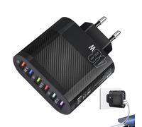 Caricatore da parete USB | Caricabatterie USB a sei porte per laptop - per caricabatterie rapido C da 3,5 A, adattatore di alimentazione per laptop a ricarica rapida per tablet, telefoni cellulari