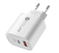 Caricatore da parete USB | Cubo per caricabatterie a due porte PD20W con USB A E C - Doppia presa QC3.0 Power Cube per telefoni cellulari, tablet, altoparlanti e altro ancora