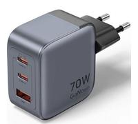 Caricatore da parete Vention FEXH0-EU 70W GaN USB-C USB-A EU Grigio