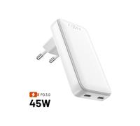 Caricatore da rete - FIXED - FIXE Slim GaN - 2x USB-C - 45W - Ricarica veloce
