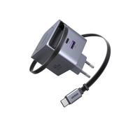 Caricatore da rete - UGREEN - 65W - USB-A e USB-C - Retrattile