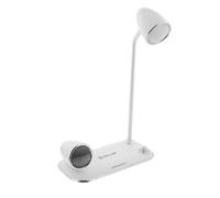 Caricatore da tavolo wireless Tellur Nostalgia 15 W, altoparlante Bluetooth 5 W, lampada da tavolo, bianco - Nouvo