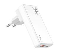 Caricatore da Viaggio GaN 65W con Porte USB-C / USB e Prese Intercambiabili