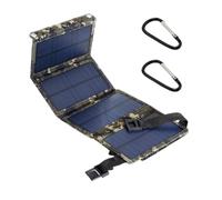 Caricatore DC USB portatile da 5 V con pannello solare pieghevole 4 volte for alimentatore mobile da viaggio in campeggio Alimentatore esterno(Camouflage-4-fold)