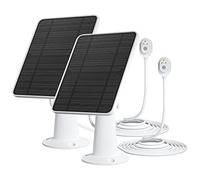 Caricatore del modulo solare, compatibile con Arlo Ultra/Ultra 2/per 4/per 3 telecamera di sicurezza dei proiettori, celle solari da 5 V/4 W, caricabatterie IP65, staffa regolabile, 2 pacchetti