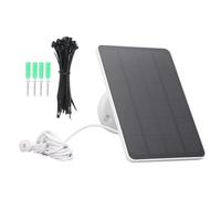 Caricatore del pannello solare da 10W ad alta efficienza ad alta efficienza IP65 Monocristallino Silicon Portable Solar Charger Kit per Pro 3 4 Ultra 5s Go 2 Floodlight Camera (Bianco)