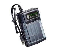 Caricatore della batteria AA - Carica della batteria di ricarica - Batterie ricaricabili con indicatore a LED | Self -Secure Smart USB 4 Posizioni per accuse NIMH NICD 1.2V