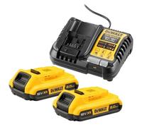 Caricatore DeWALT DCB1104D2-QW 18V con 2 batterie agli ioni di litio