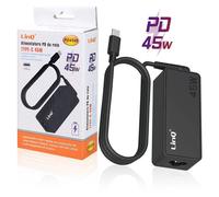 CARICATORE DI ALIMENTAZIONE PD DA RETE 45W TYPE-C PER NOTEBOOK SMARTPHONE PD4545