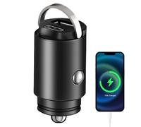 Caricatore Di Auto Rapide, Adattatore Per Auto USB, Caricabatterie USB In Metallo, Caricatore Ad Anello Concentrato, Caricabatterie Multifunzionale Con Due Porte, Caricatore Anello Anello Di Rabbi