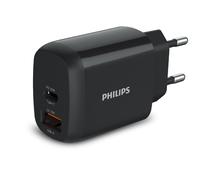 Caricatore Philips DLP4326CB/12 18W USB-C e USB-A Ricarica Rapida Nero