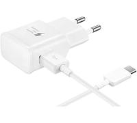 Caricatore di ricarica rapida Fast Charge EP-TA200 15 W 2 A originale + cavo USB tipo C per Samsung Galaxy S8 S9 S10 Note 8 9 (bianco)