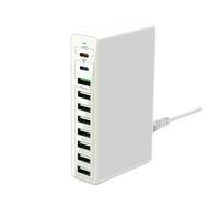 Caricatore Di Ricarica Rapido USB 65W 10 20w For Stazione Hub Con Porte Multiple For Telefoni Cellulari Da 60W Cassaforte Veloce(65W White)