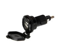 CARICATORE DIN 2 PORTE USB "LAMPA" 12/32V PER MOTO RICARICA TELEFONO SMARTPHONE