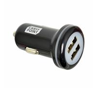 CARICATORE DOPPIO 12V / 24V USB 2.4 A PER PRESA ACCENDISIGARI NERO