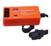 Caricatore doppio USB 12V 120V per moto elettrica con ricarica rapida e visualizzazione della tensione compatibile con più veicoli elettrici