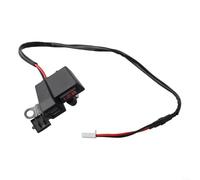 Caricatore doppio USB per manubrio moto per 22 25 mm con copertura impermeabile, display monitor di tensione, cavo di scollegamento rapido e protezione completa del circuito (rosso)