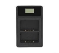 Caricatore Dual USB per Godox VB26 VB30 per batteria V1 V860III V850III | Caricabatterie doppio per due batterie contemporaneamente, dimensioni compatte, robusto alloggiamento in ABS
