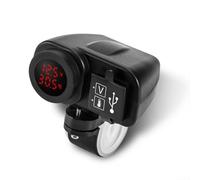 Caricatore Dual USB per moto con microprocessore intelligente e display a LED