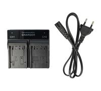 Caricatore duale per Sony Handycam HC24E HC22E HC23E HC20E HC21E 4.2/8.4V +12V