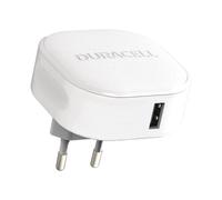 Caricatore Duracell DRACUSB12W-EU USB 2.4A Bianco Compatto per Smartphone e Tablet