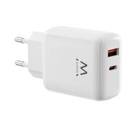 Caricatore Ewent EW1329 45W USB-C PD e USB-A QC 3.0 GaN