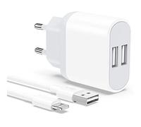 Caricatore for iPhone, Caricabatterie con 2M Cavo per iPhone 8 7 6 6S X XS 11 12 13 14 Pro Max Plus, iPad, 2-Pack Carica Batteria 2.1A 5V USB Presa Spina Alimentatore Charger Caricabatteria Nisiyama