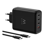 Caricatore GaN 140W Ewent EW1337 3xUSB-C PD 3.1 1xUSB-A QC 3.0