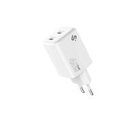 Caricatore GAN 45W SUBBLIM 2×USB-C, PD 3.0 & PPS Super Fast 2.0, 25W + 20W simultanei per MacBook Air, iPad Pro/Air, Galaxy Tab S9, Steam Deck, Galaxy S25/S24, iPhone 16, 15, Compact EU