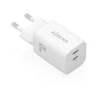 Caricatore GaN AISENS 65W 2xUSB-C PD3.0 QC4.0 Bianco
