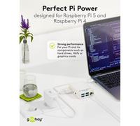 Caricatore GaN USB-C 27W Goobay per Raspberry Pi 5/4