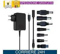 Alimentatore GaN Type C 90W + 7 Connettori DC nero