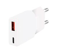 Caricatore GaN USB-C PD USB-A QC 20W Muro Bianco - Logilink IPW-USB-20WACL