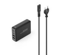 Hama USB-Ladestation 4 Ports, GaN, Schnellladegerät, 2xUSB-C, 2xUSB-A, PD, 65 W