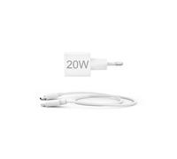 Caricatore Veloce Con Cavo USB-C, Caricatore Mini, PD, 20W, 1M, Bianco