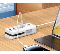 Caricatore hub USB - Multipresa USB Type-C 66w, Stazione di ricarica a 4 porte, multifunzionale per la casa, il posto di lavoro