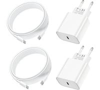 Caricatore i Phone 16 15, 2 pezzi Originale Apple Caricabatterie rapido da 20 W con 2 Pezzi Cavo ad alta velocità da C a C,Adatto per iPhone 16 15/ Pro Max/Pro Max/Plus/iPad Pro