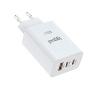 Caricatore IGGUAL Triple USB-A + 2x USB-C GaN 65W