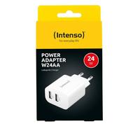 Intenso Power Adapter W24AA, caricatore USB-A con 2 porte USB-A, 24 Watt, bianco