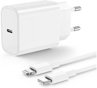 Caricatore iPhone 14 13, 20W Caricatore iPhone Originale Apple PD Power Delivery con 2M Cavo USB C Lightning, Type C Carica batteria Cavetto per Apple iPhone 14 Plus/13 Pro Max/12 Mini/11 Pro/8/XS/SE