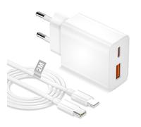 Caricatore iPhone, 20W Caricatore USB C con 2M Cavi USB-C Lighting, Caricabatterie Rapido per iPhone 14/13/12/11/X/XR/XS Max/8/7/6/5/SE/iPad Caricatoe Veloce