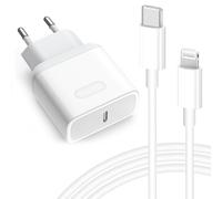 Caricatore iPhone 20W Certificato Apple MFi Caricabatterie Rapido USB C con Cavo