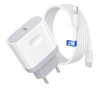 Caricatore iPhone 20W - Certificato MFi - Caricabatterie Rapido USB C con Cavo Lightning 2M Alimentatore a Ricarica Rapida PD 3.0 per iPhone 14/14 Pro Max/14 Pro/14 Plus/13/12/11/Xs/Xr/X/8